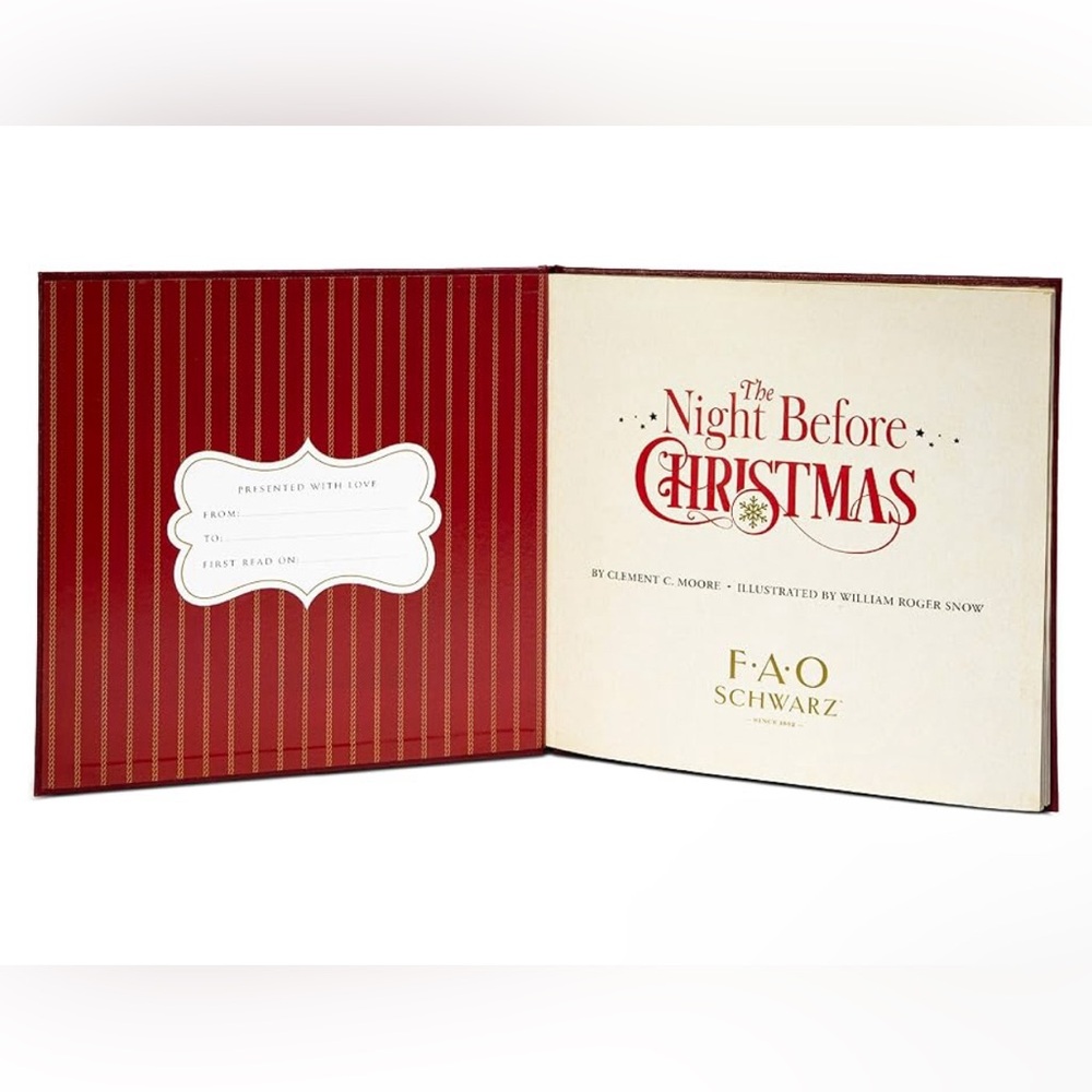 NWT FAO Schwarz “The Night Before Christmas”, Classic Collectible Leather Book - Picture 3 of 5